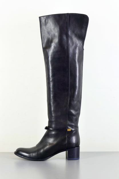 BUUTS Sergio Rossi Hohe Stiefel Leder schwarz 222027-1
