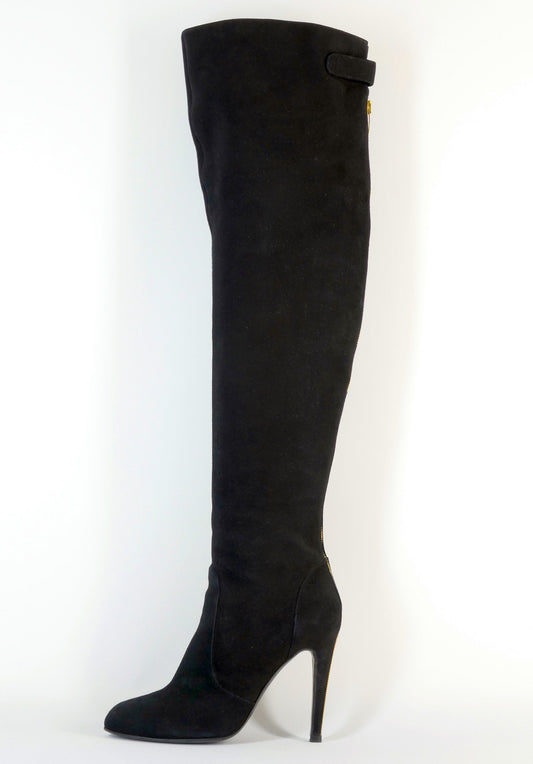 BUUTS Sergio Rossi Hohe Stiefel Leder schwarz 222027-1