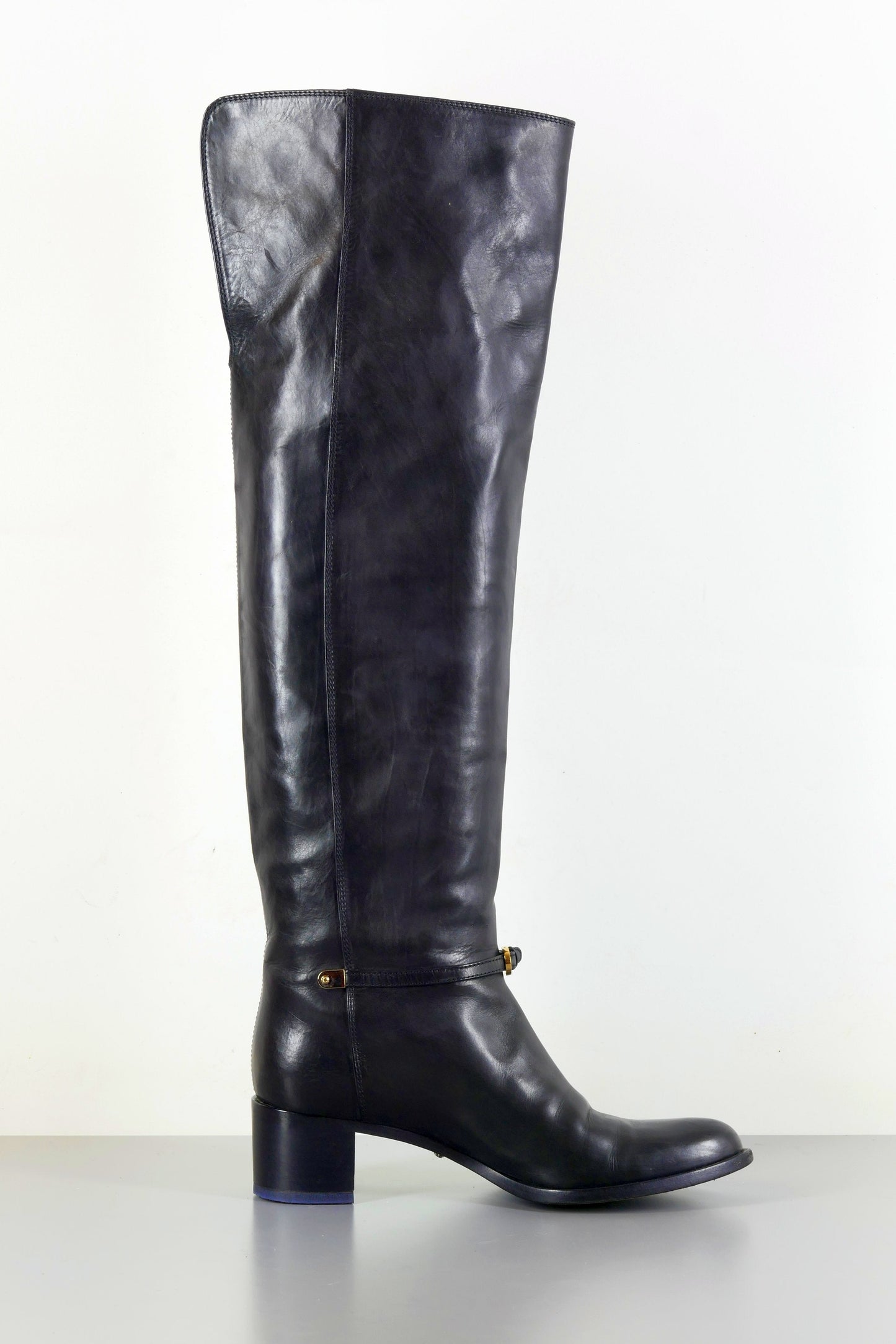 BUUTS Sergio Rossi Hohe Stiefel Leder schwarz 222027-3