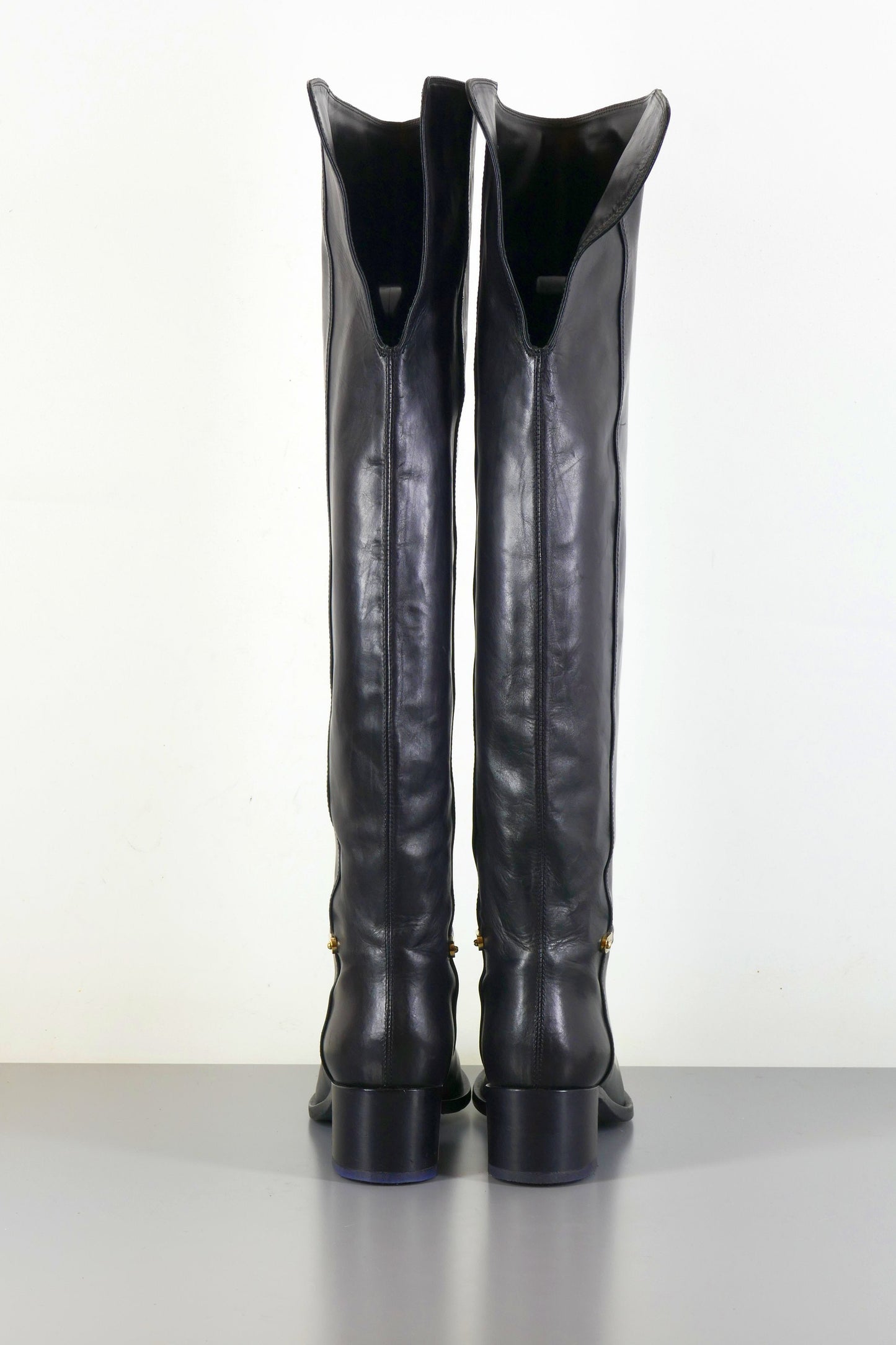 BUUTS Sergio Rossi Hohe Stiefel Leder schwarz 222027-7