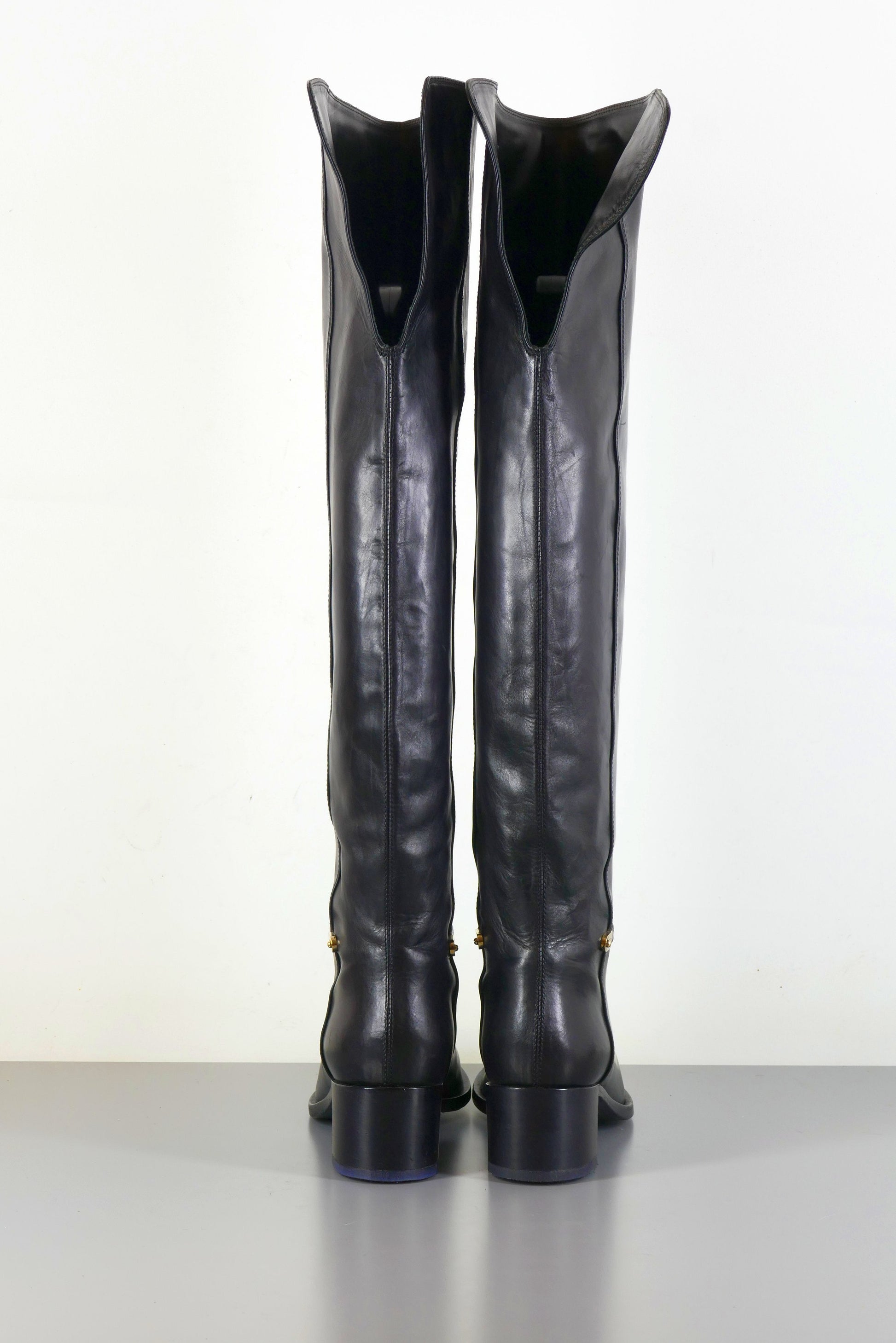 BUUTS Sergio Rossi Hohe Stiefel Leder schwarz 222027-7