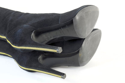 BUUTS Sergio Rossi Hohe Stiefel Leder schwarz 222027-7