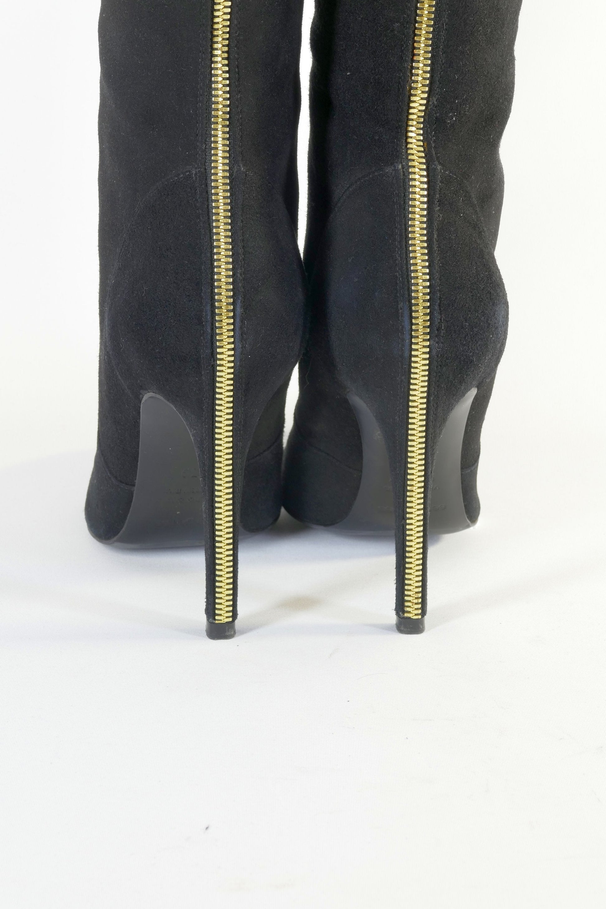 BUUTS Sergio Rossi Hohe Stiefel Leder schwarz 222027-8