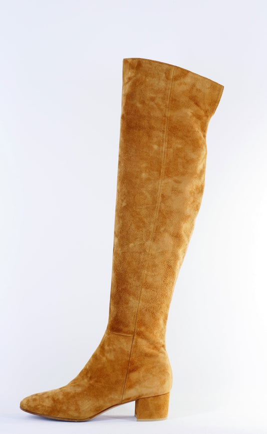 BUUTS Gianvito Rossi Overknees Wildleder cognac 222029-1