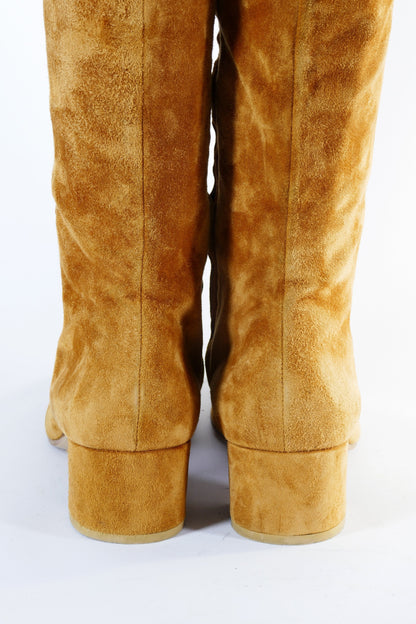 BUUTS Gianvito Rossi Overknees Wildleder cognac 222029-6