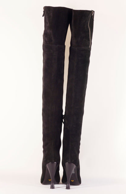 BUUTS Armani Overknees Wildleder schwarz 222030-7