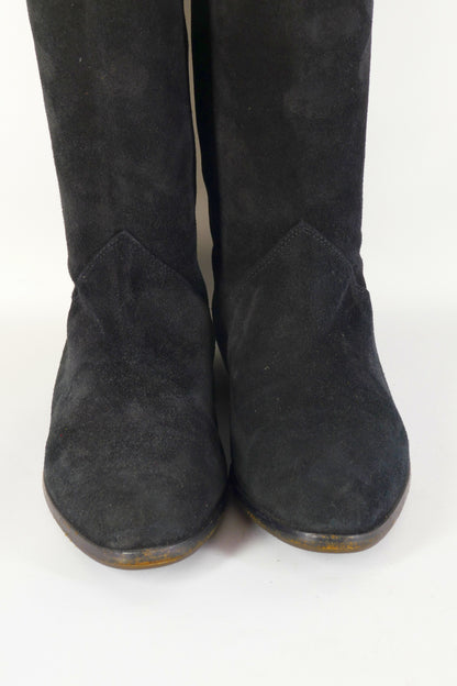 BUUTS Caravelle Vintage-Stiefel Wildleder schwarz 222032-9