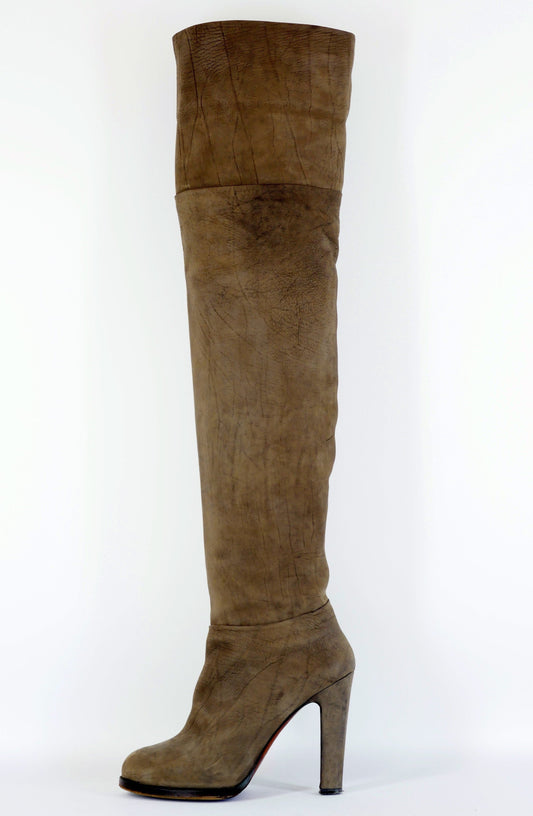 BUUTS Etro Overknees Wildleder grau 222035-1