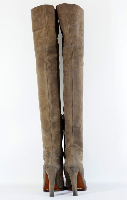 BUUTS Etro Overknees Wildleder grau 222035-7