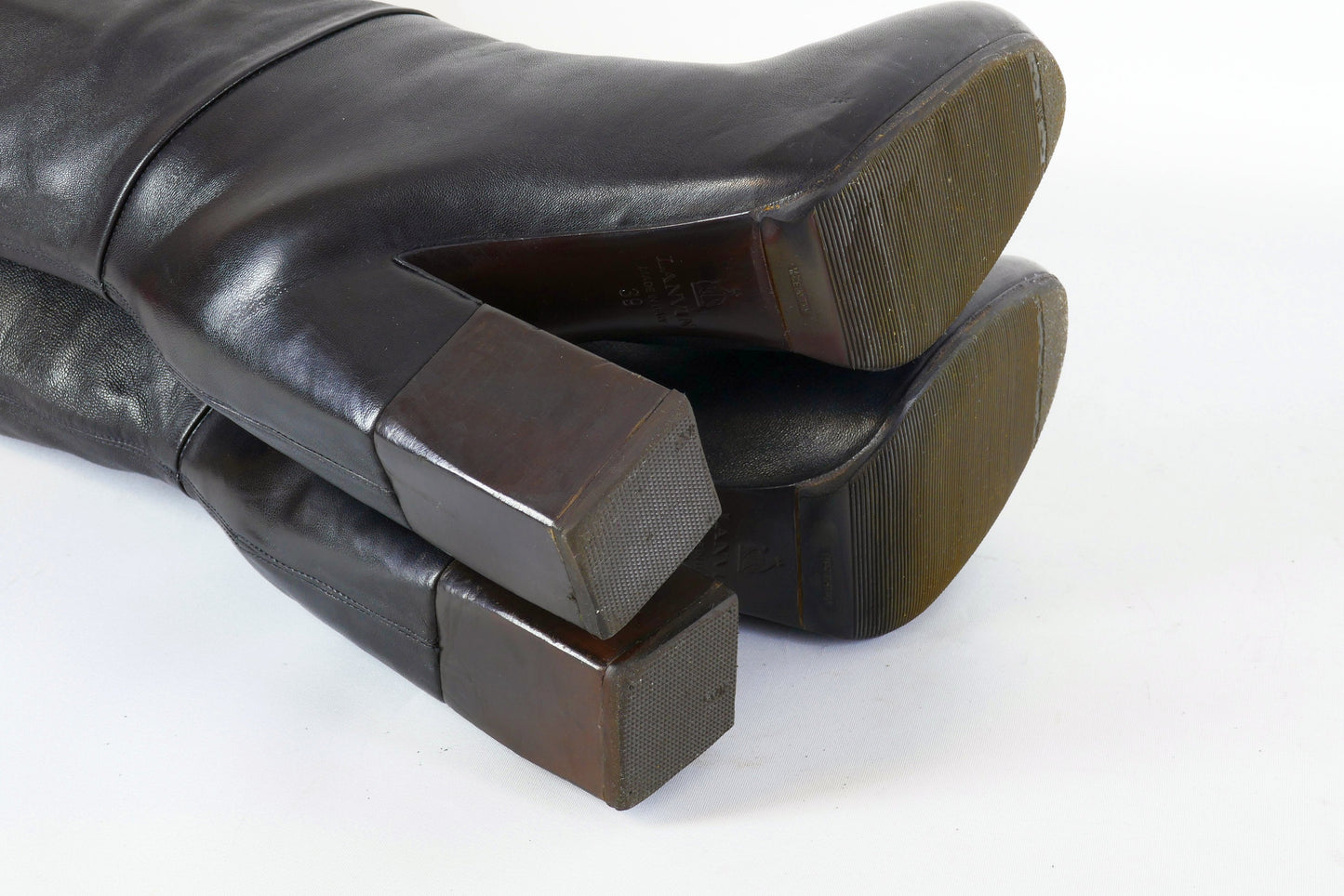 BUUTS Lanvin Overknees Leder schwarz 222036-10