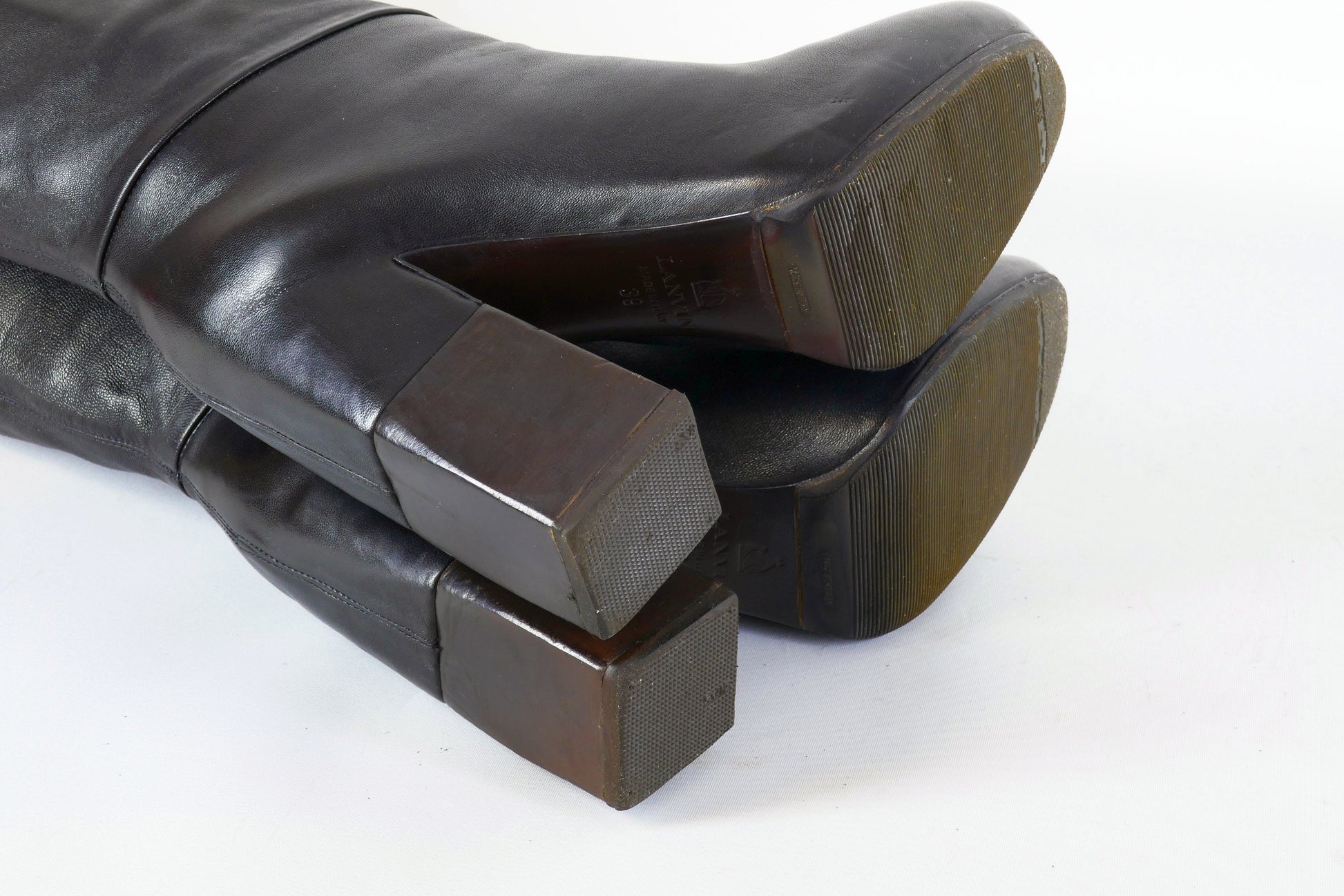 BUUTS Lanvin Overknees Leder schwarz 222036-10