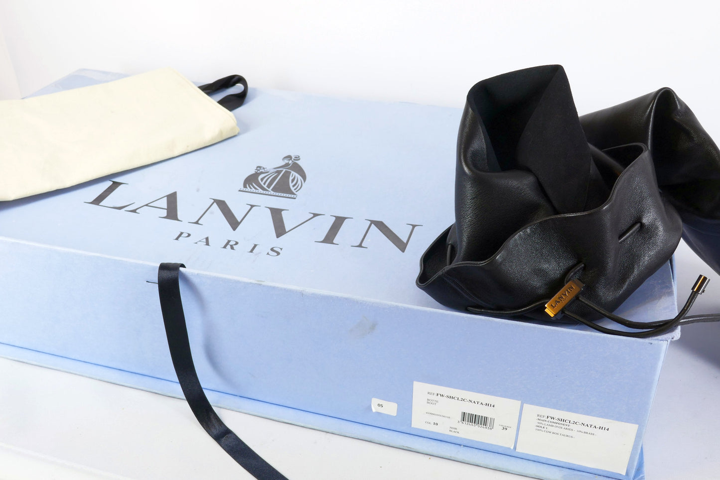 BUUTS Lanvin Overknees Leder schwarz 222036-14