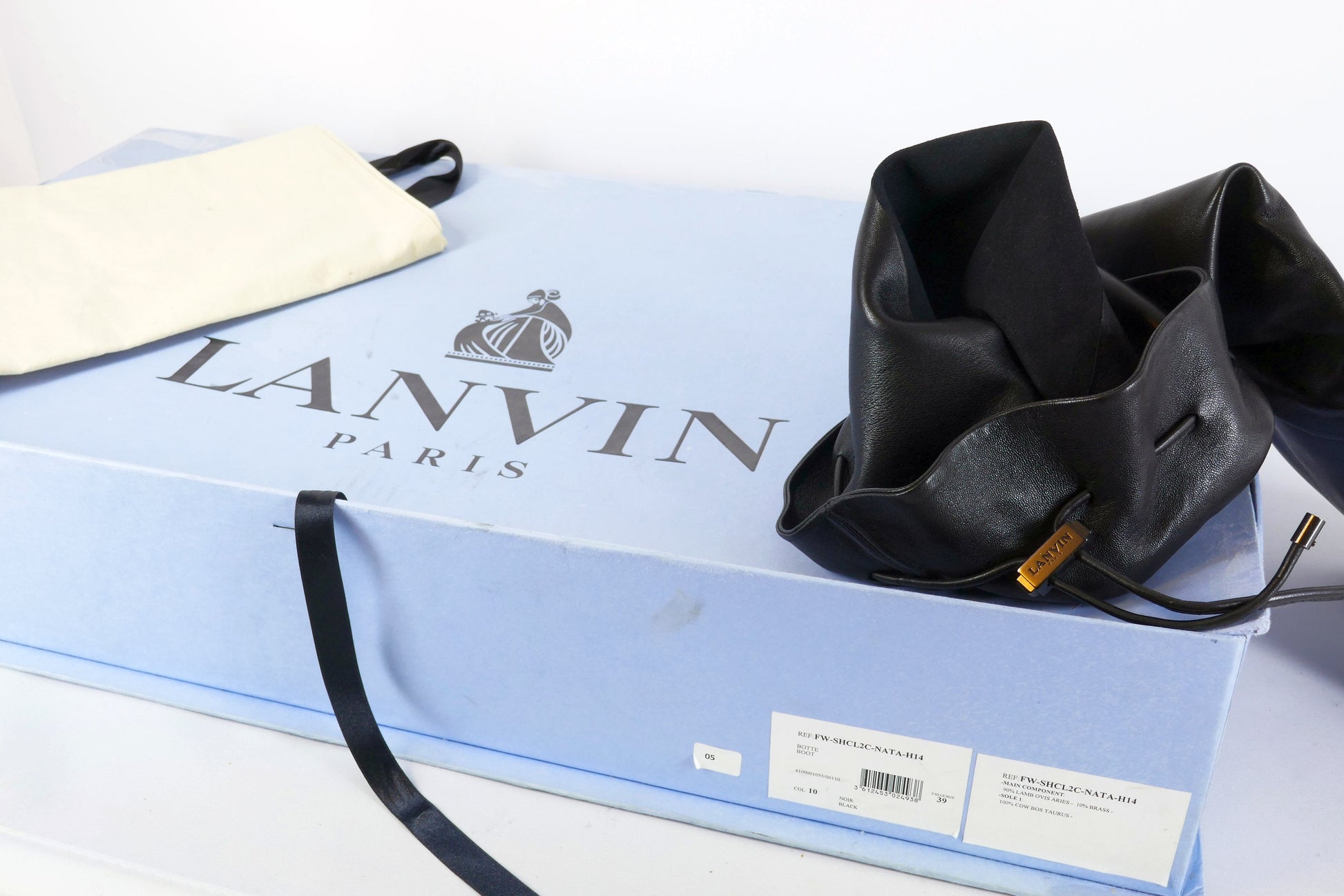 BUUTS Lanvin Overknees Leder schwarz 222036-14