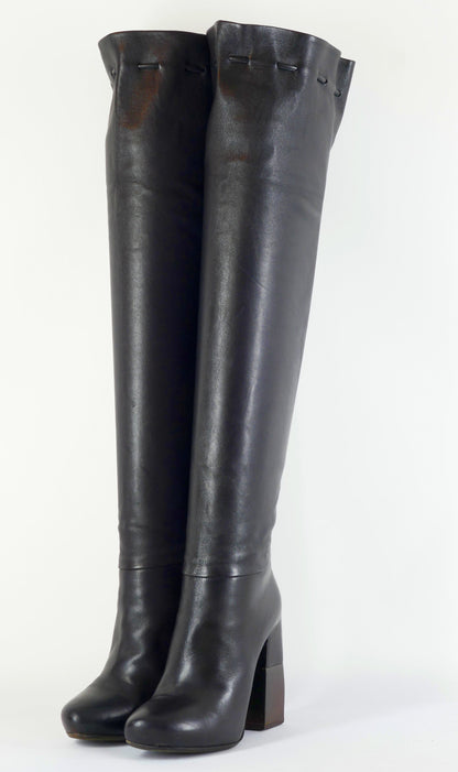 BUUTS Lanvin Overknees Leder schwarz 222036-2