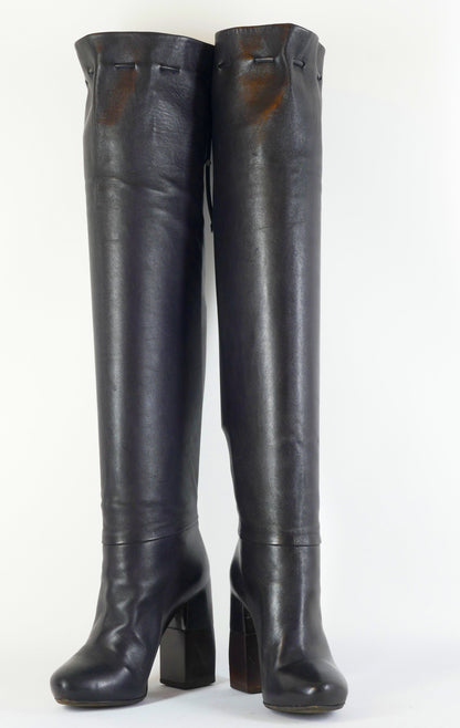 BUUTS Lanvin Overknees Leder schwarz 222036-4