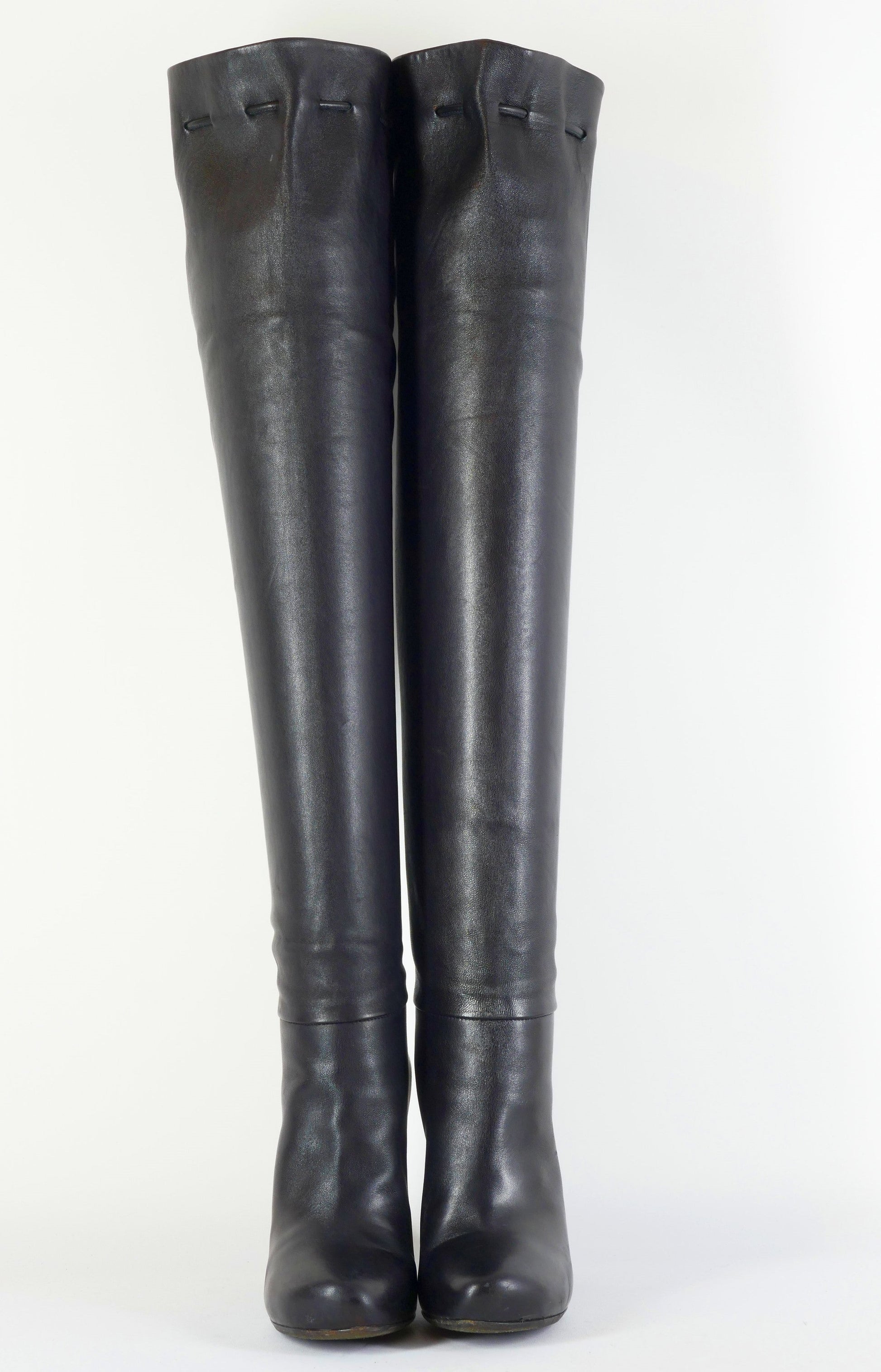 BUUTS Lanvin Overknees Leder schwarz 222036-6