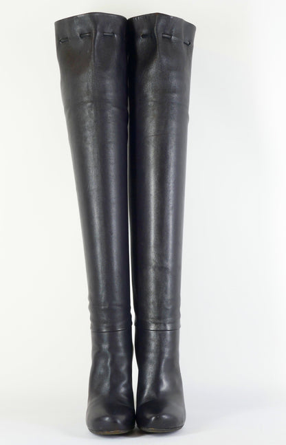 BUUTS Lanvin Overknees Leder schwarz 222036-6