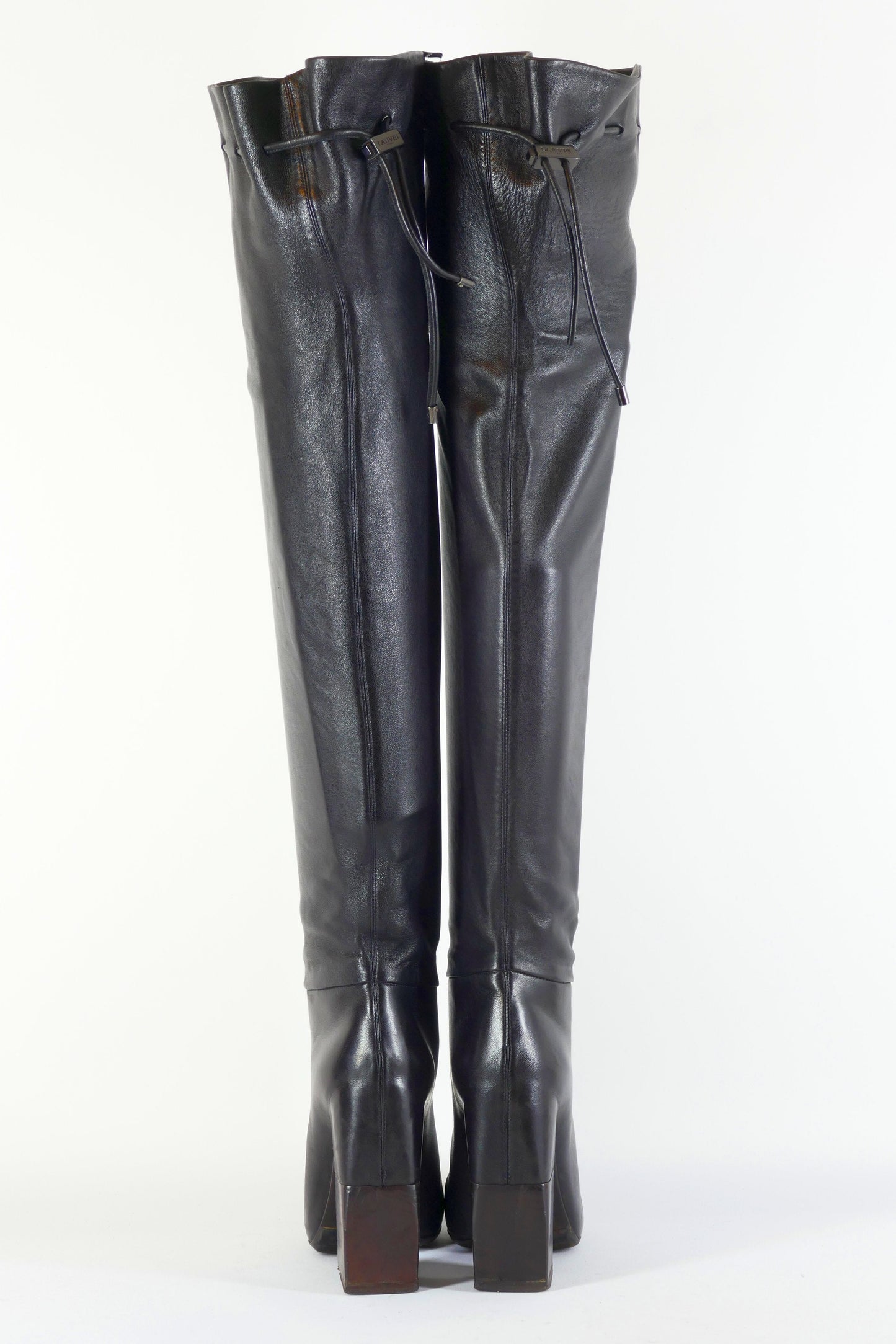 BUUTS Lanvin Overknees Leder schwarz 222036-7