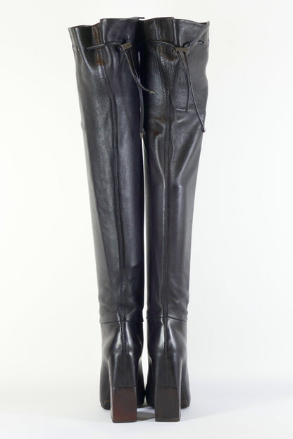 BUUTS Lanvin Overknees Leder schwarz 222036-7