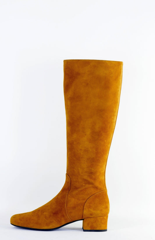 BUUTS Saint Laurent Stiefel Wildleder cognac 222039-1