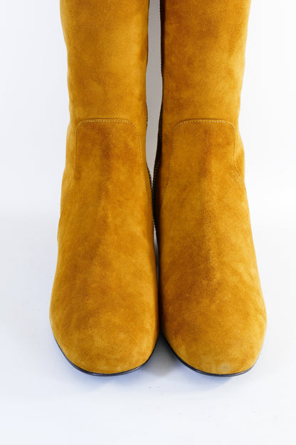 BUUTS Saint Laurent Stiefel Wildleder cognac 222039-9