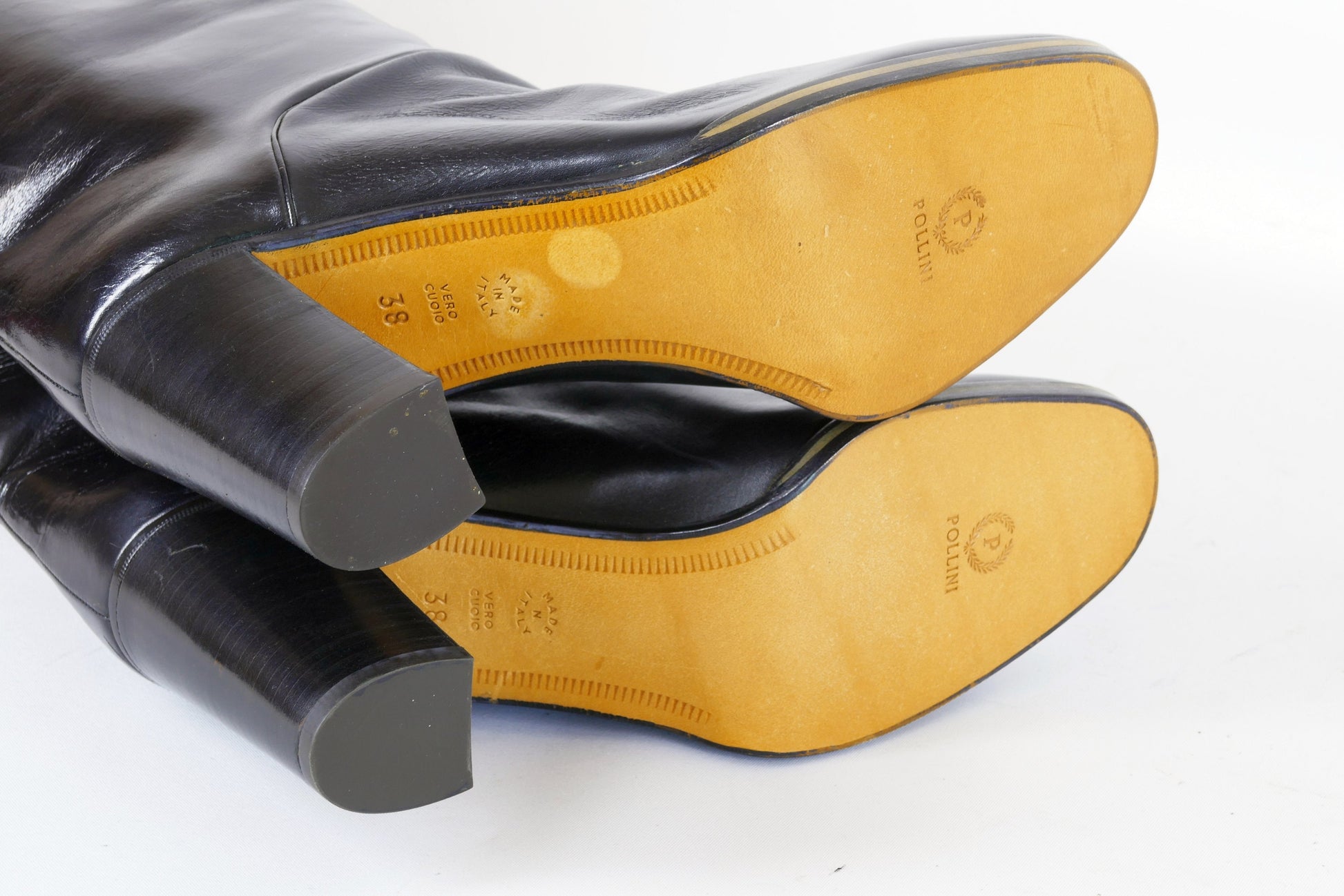 BUUTS Pollini Vintage-Stiefel Leder schwarz 222042-10