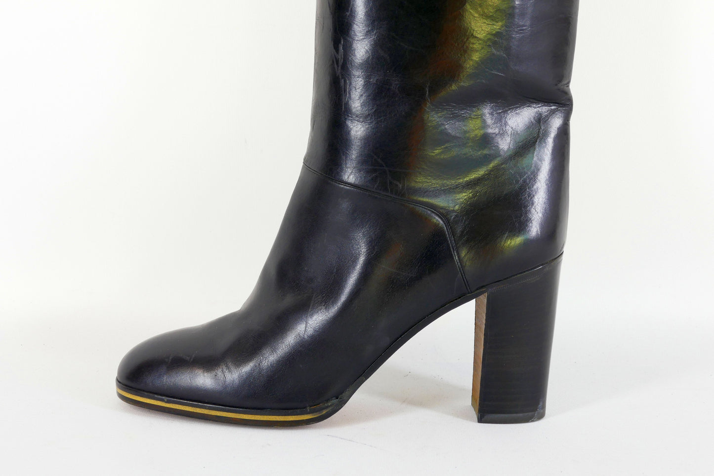 BUUTS Pollini Vintage-Stiefel Leder schwarz 222042-11