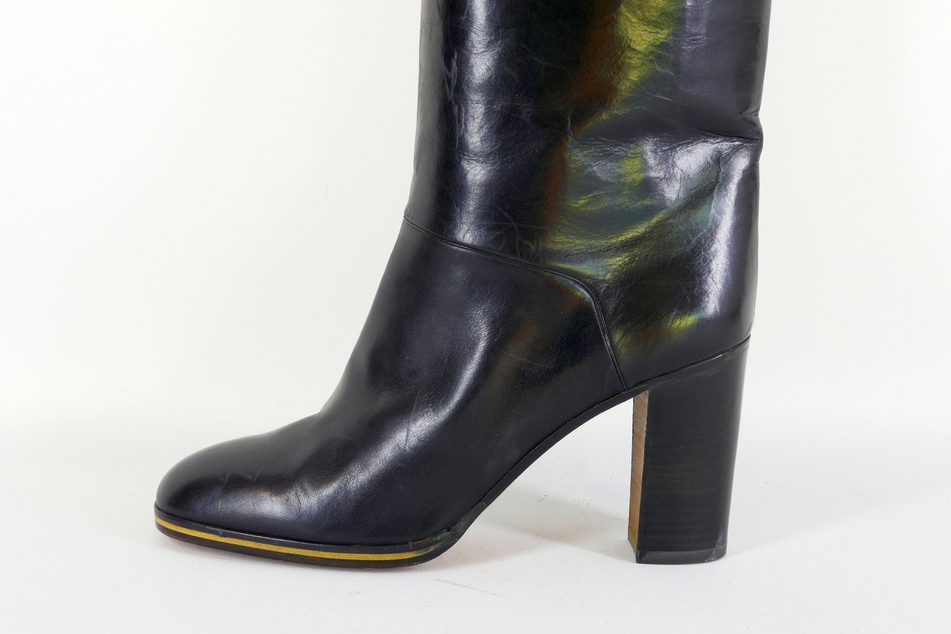 BUUTS Pollini Vintage-Stiefel Leder schwarz 222042-11