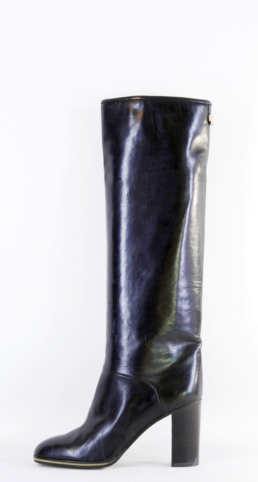 BUUTS Pollini Vintage-Stiefel Leder schwarz 222042-1