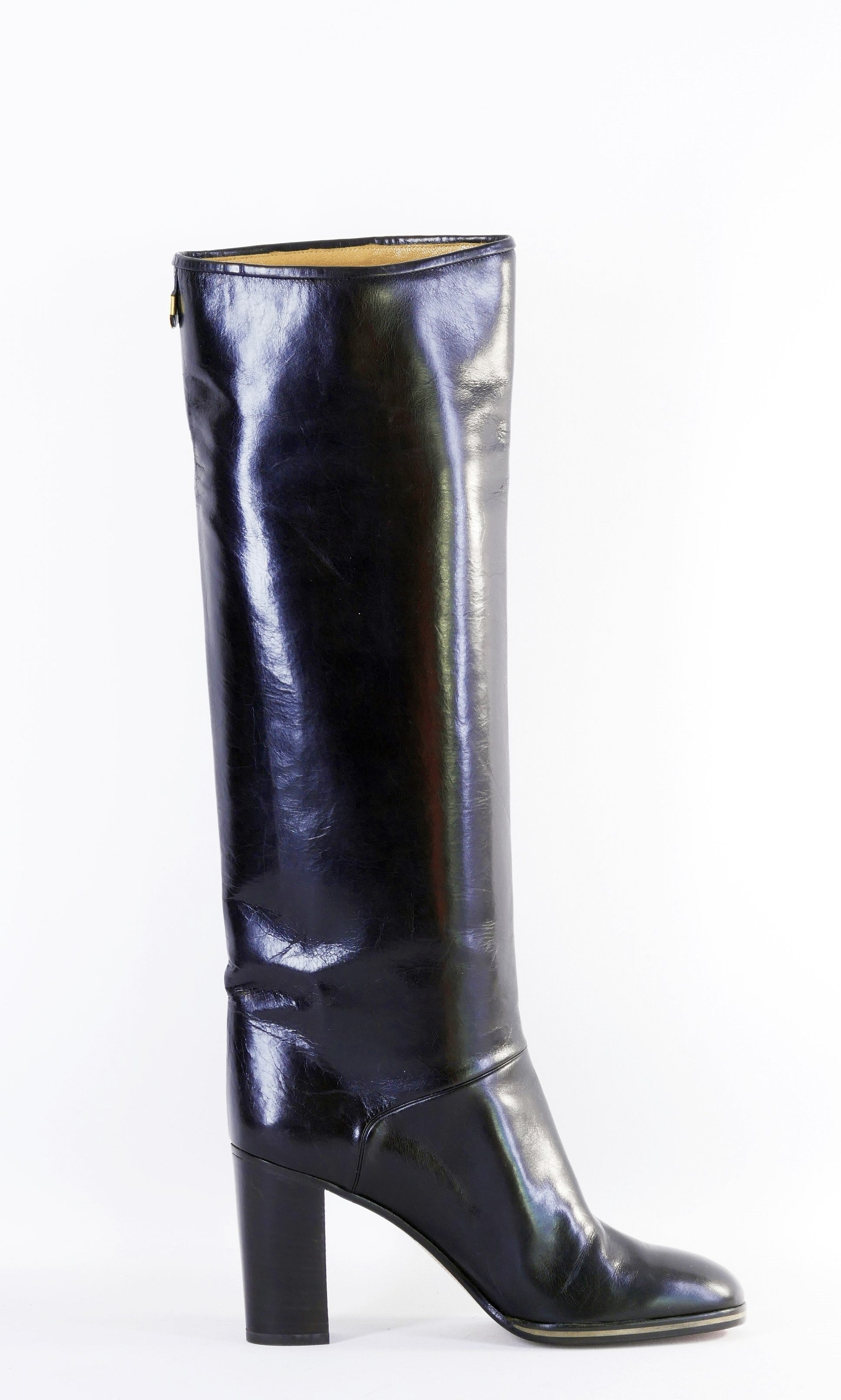 BUUTS Pollini Vintage-Stiefel Leder schwarz 222042-3