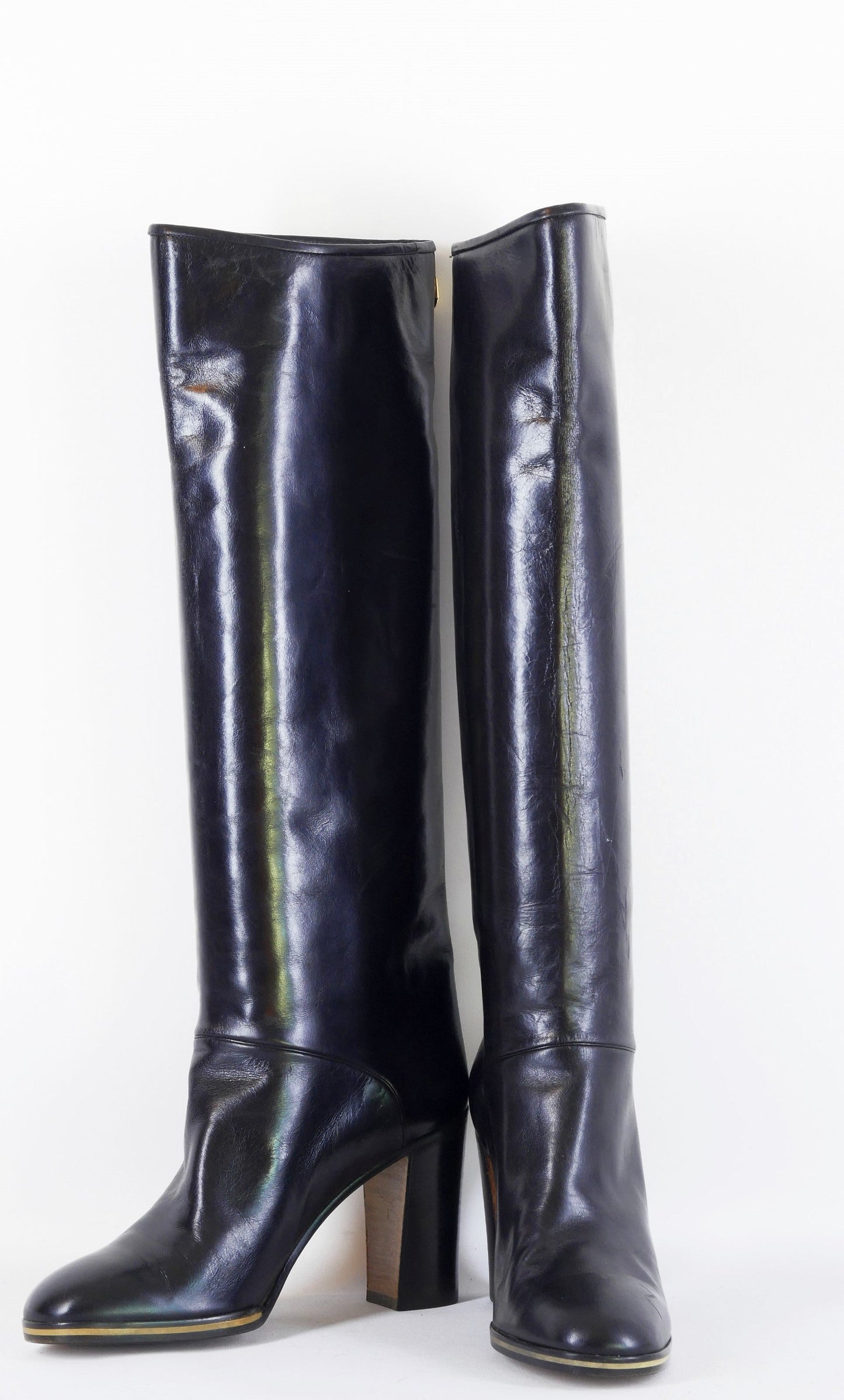 BUUTS Pollini Vintage-Stiefel Leder schwarz 222042-5