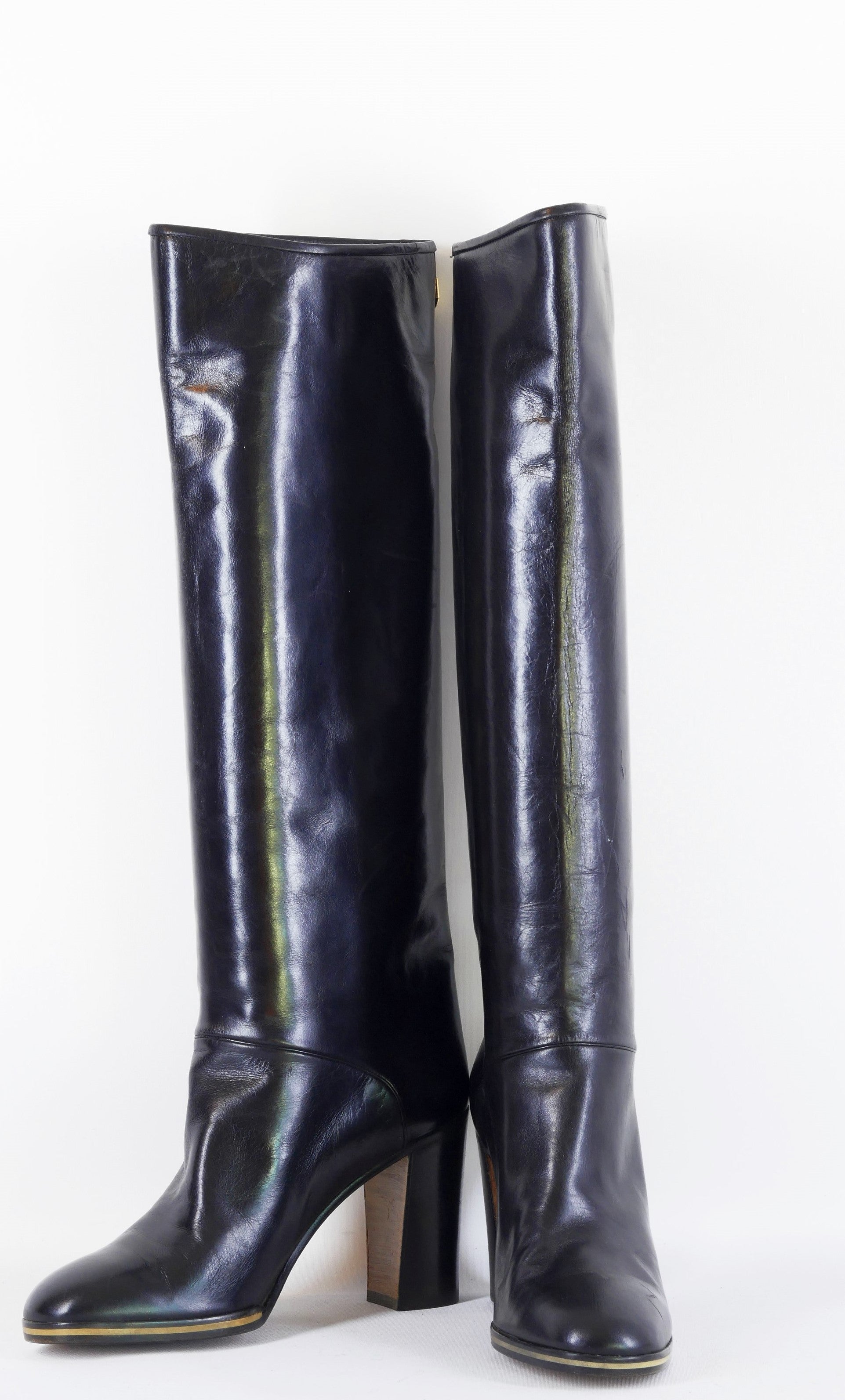 BUUTS Pollini Vintage-Stiefel Leder schwarz 222042-5