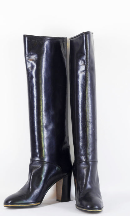 BUUTS Pollini Vintage-Stiefel Leder schwarz 222042-5