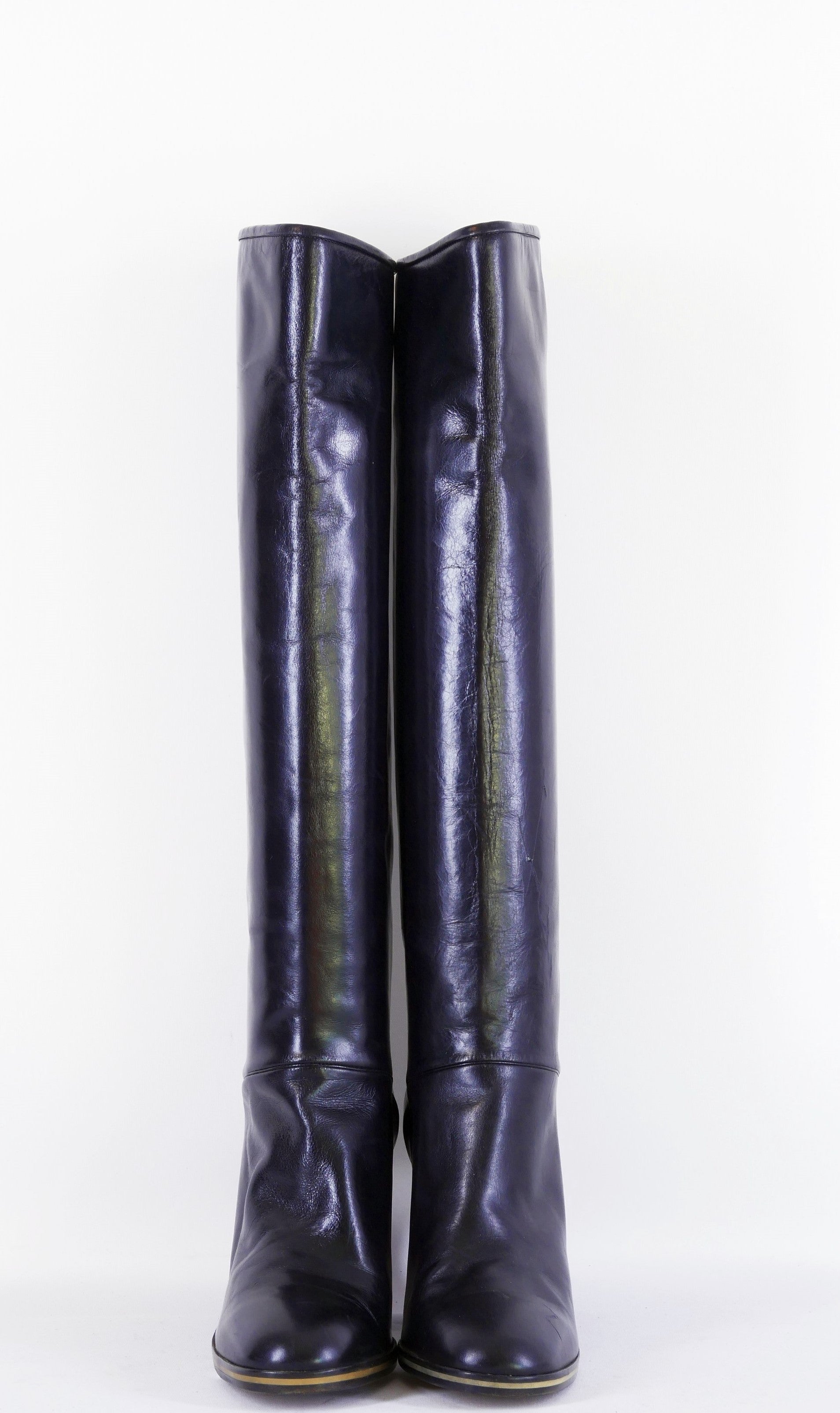 BUUTS Pollini Vintage-Stiefel Leder schwarz 222042-6