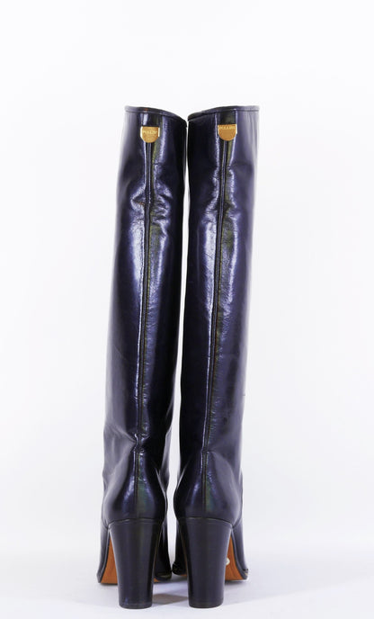 BUUTS Pollini Vintage-Stiefel Leder schwarz 222042-7