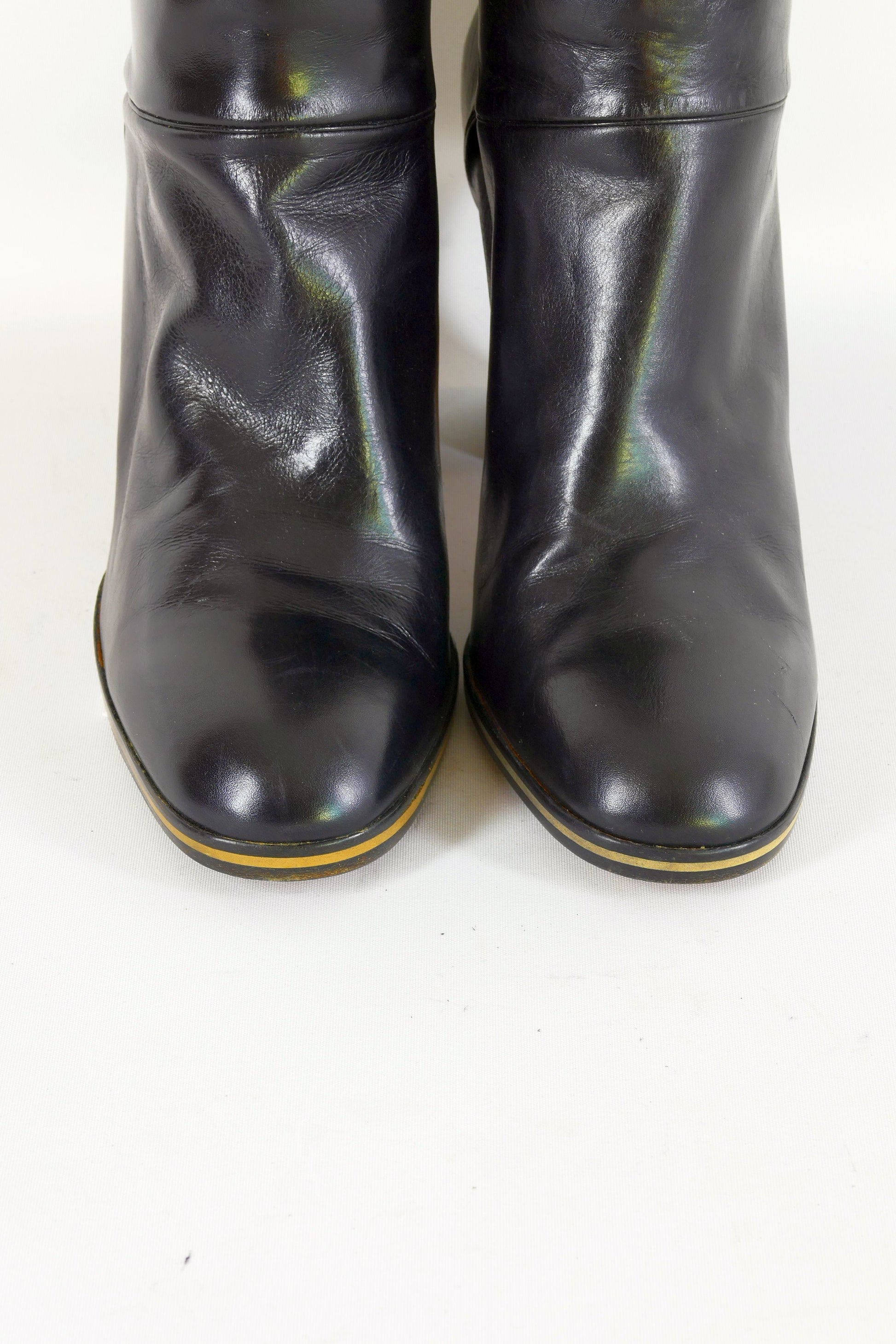 BUUTS Pollini Vintage-Stiefel Leder schwarz 222042-9