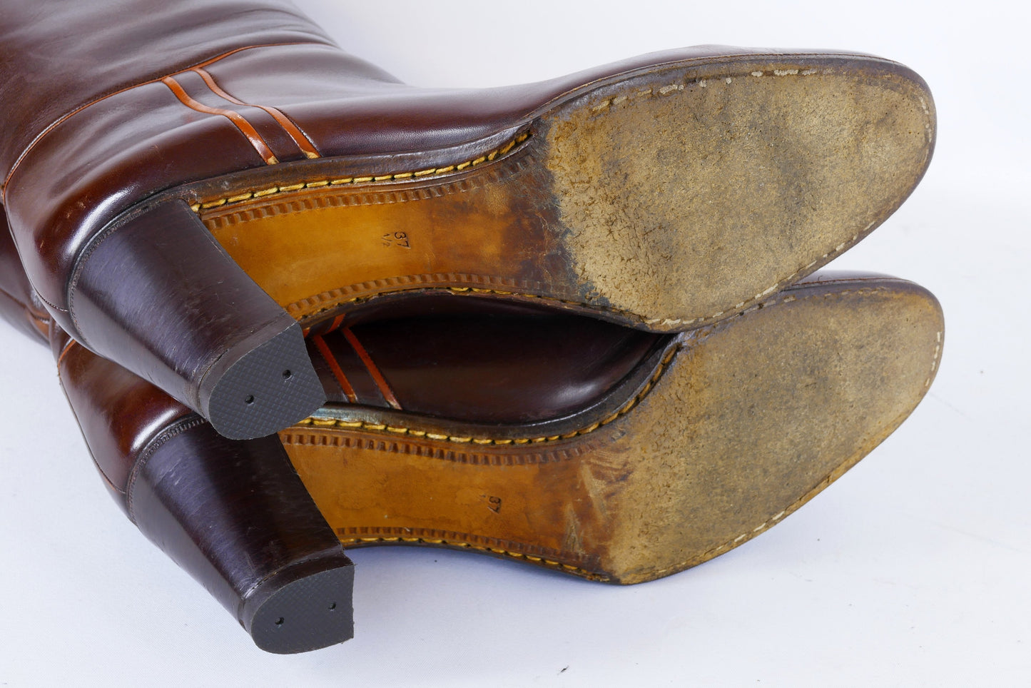 BUUTS Testoni Vintage-Stiefel Leder kastanie 223002-10