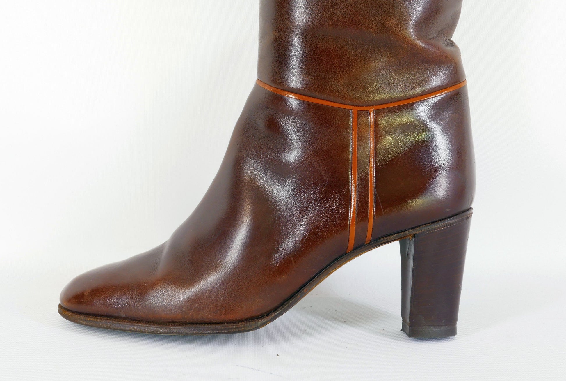 BUUTS Testoni Vintage-Stiefel Leder kastanie 223002-11