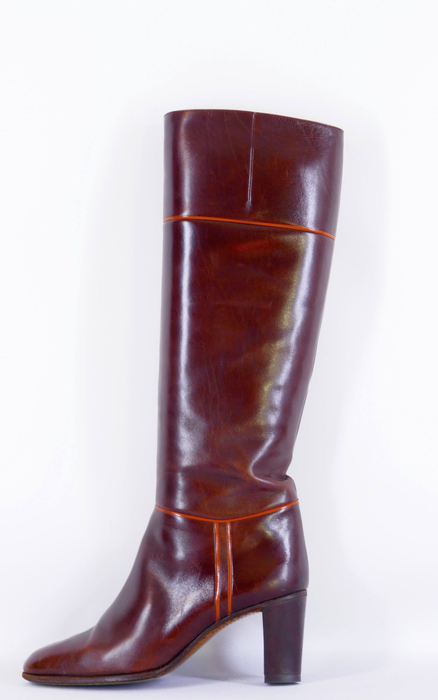 BUUTS Testoni Vintage-Stiefel Leder kastanie 223002-1