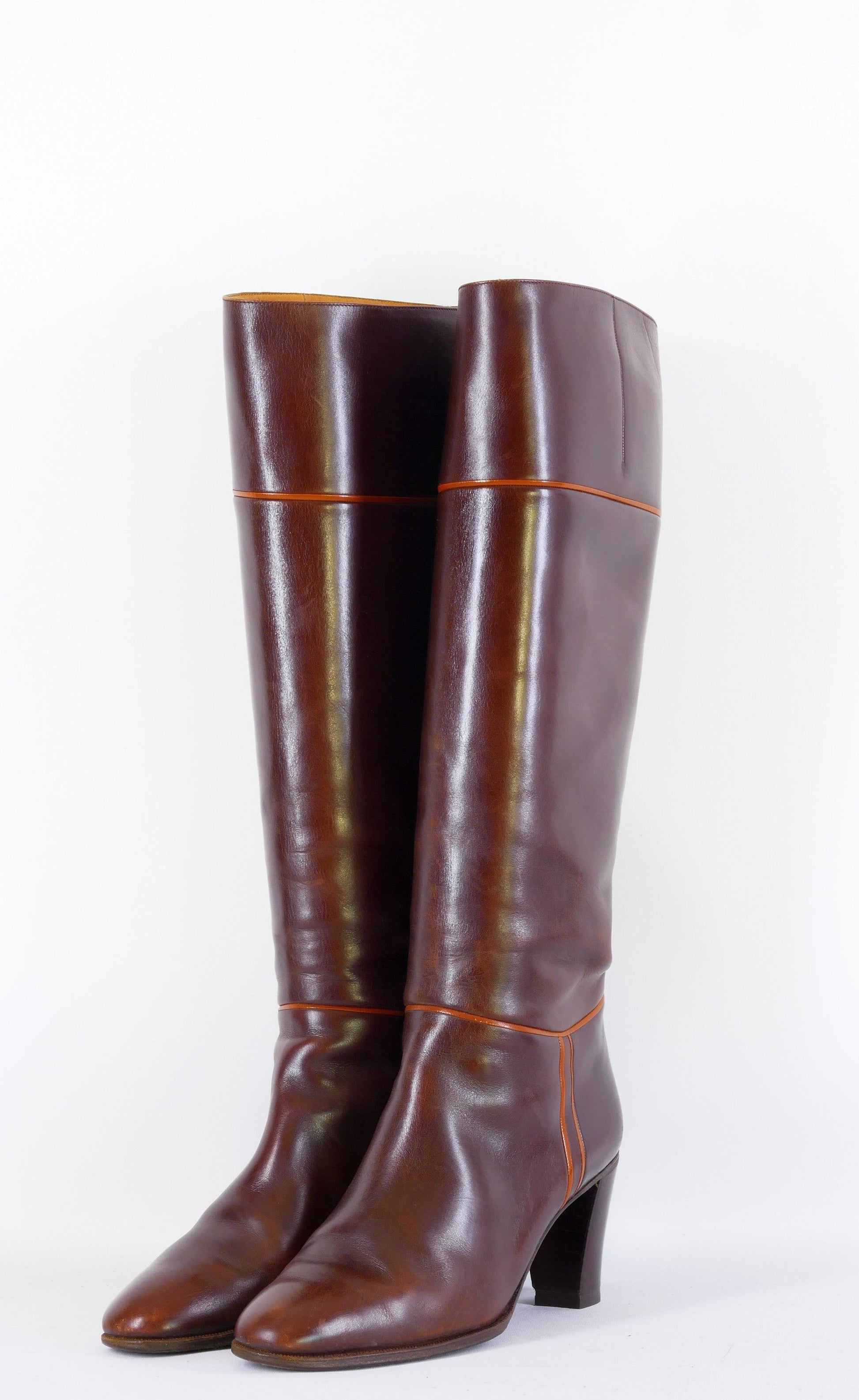 BUUTS Testoni Vintage-Stiefel Leder kastanie 223002-2
