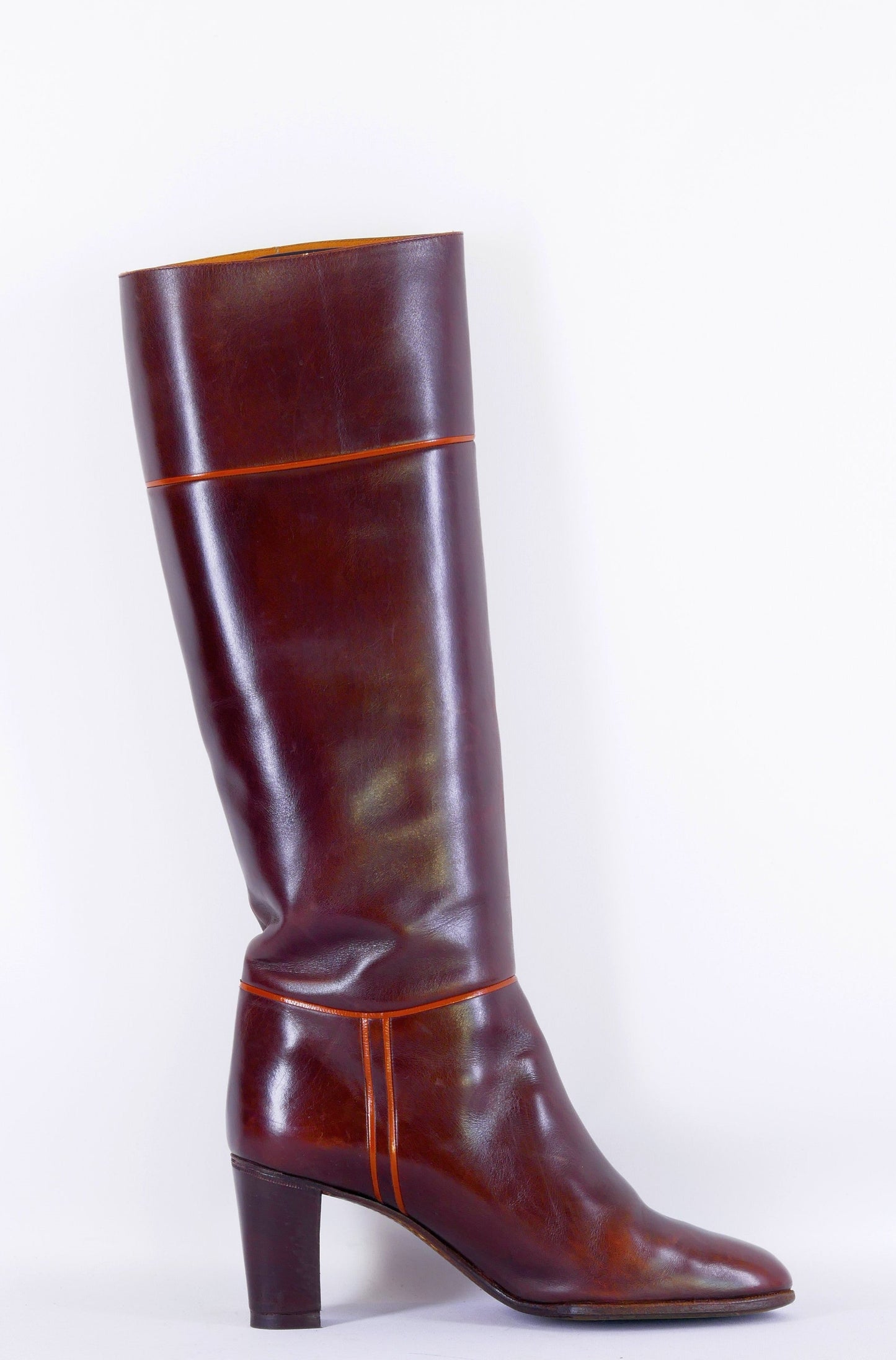 BUUTS Testoni Vintage-Stiefel Leder kastanie 223002-3
