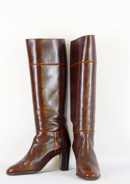 BUUTS Testoni Vintage-Stiefel Leder kastanie 223002-4
