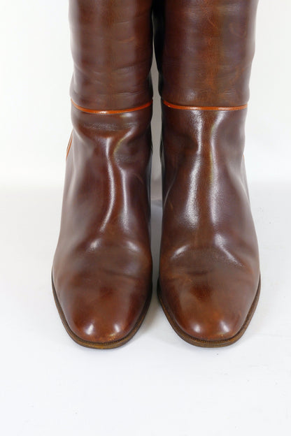 BUUTS Testoni Vintage-Stiefel Leder kastanie 223002-9