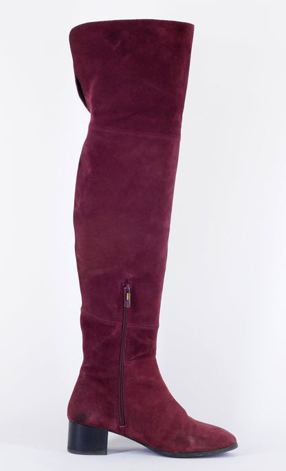BUUTS Navyboot Overknees Wildleder bordeaux 223003-3