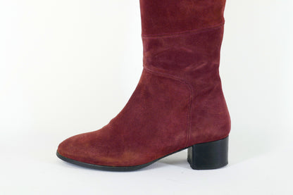 BUUTS Navyboot Overknees Wildleder bordeaux 223003-5