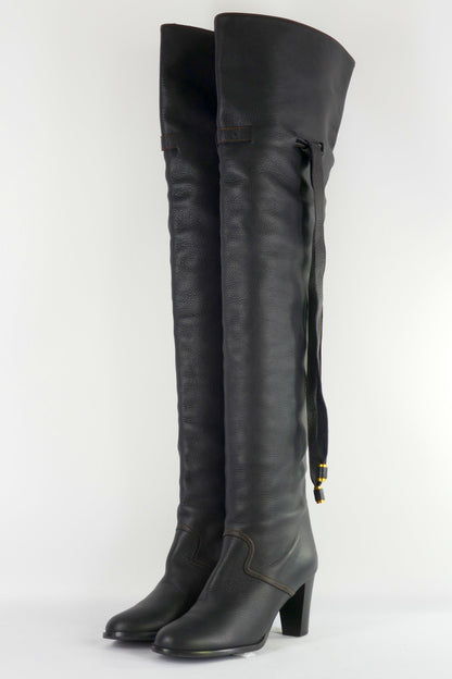 BUUTS Chloé Overknees Leder schwarz 223008-2