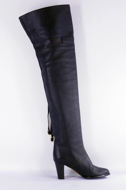 BUUTS Chloé Overknees Leder schwarz 223008-3