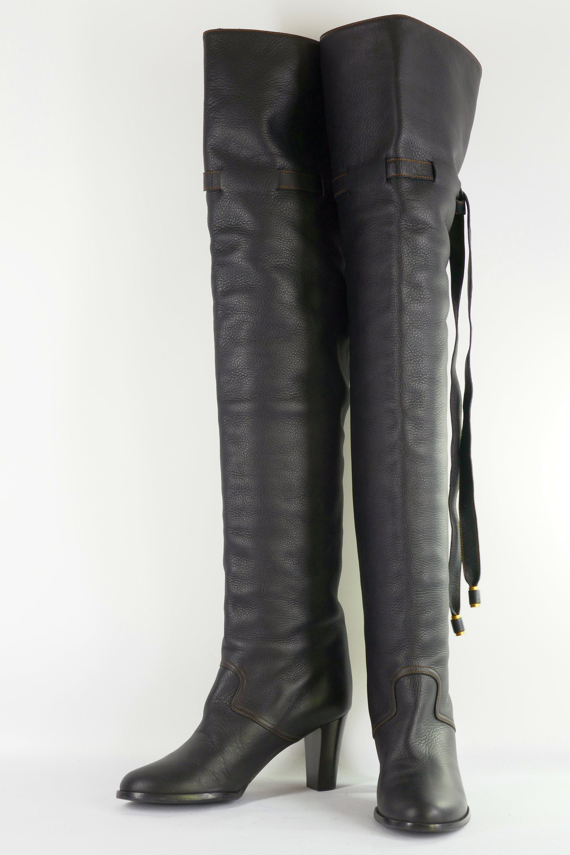 BUUTS Chloé Overknees Leder schwarz 223008-4