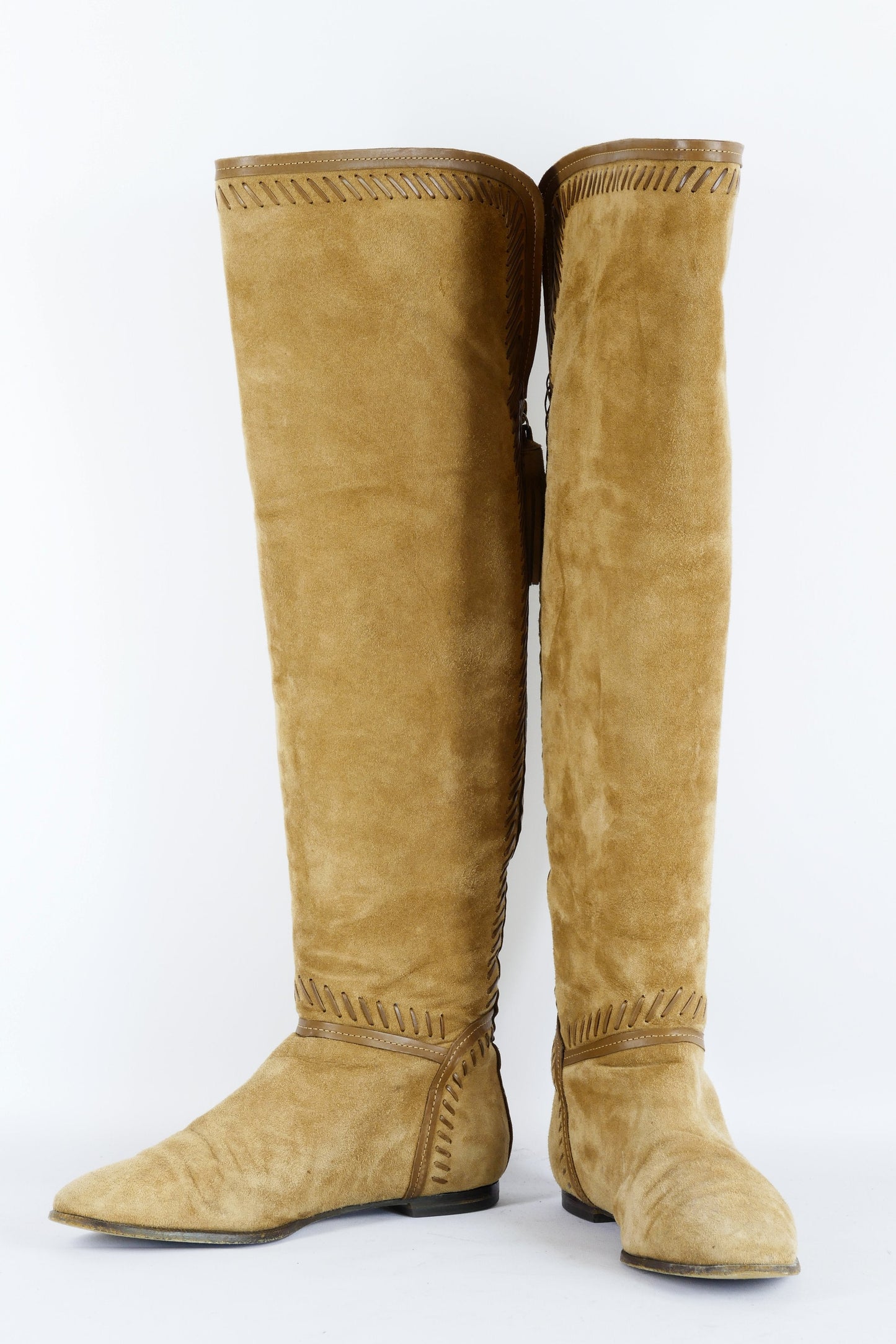 BUUTS Jimmy Choo Overknees Wildleder camel 223009-4