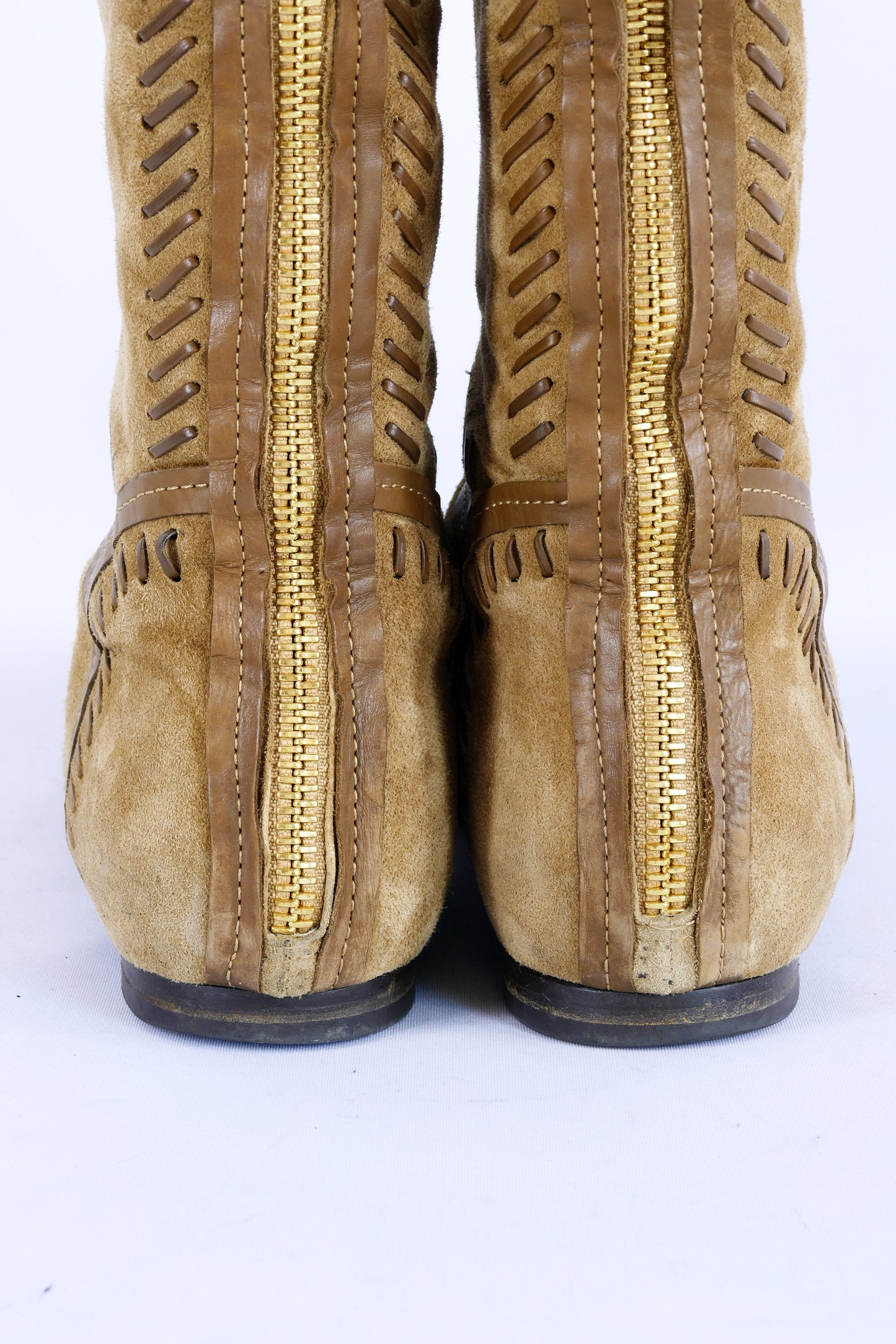 BUUTS Jimmy Choo Overknees Wildleder camel 223009-7